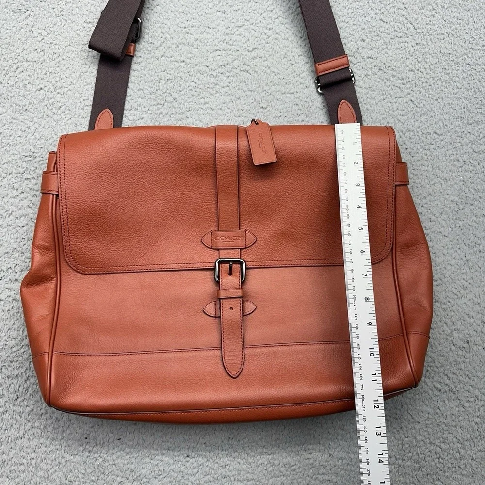 Genuine Coach F23204 Hudson Messenger Tote Terracotta 2 Way Leather Shoulder Bag